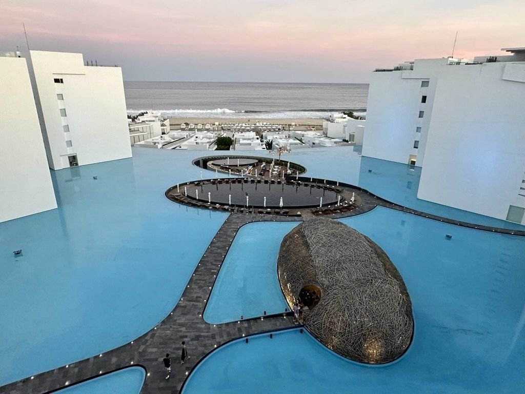The reflecting pools at Viceroy Los Cabos